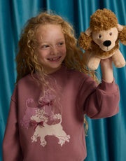 Gingersnaps Ethel Crew Neck Sweater with Poodle Print
