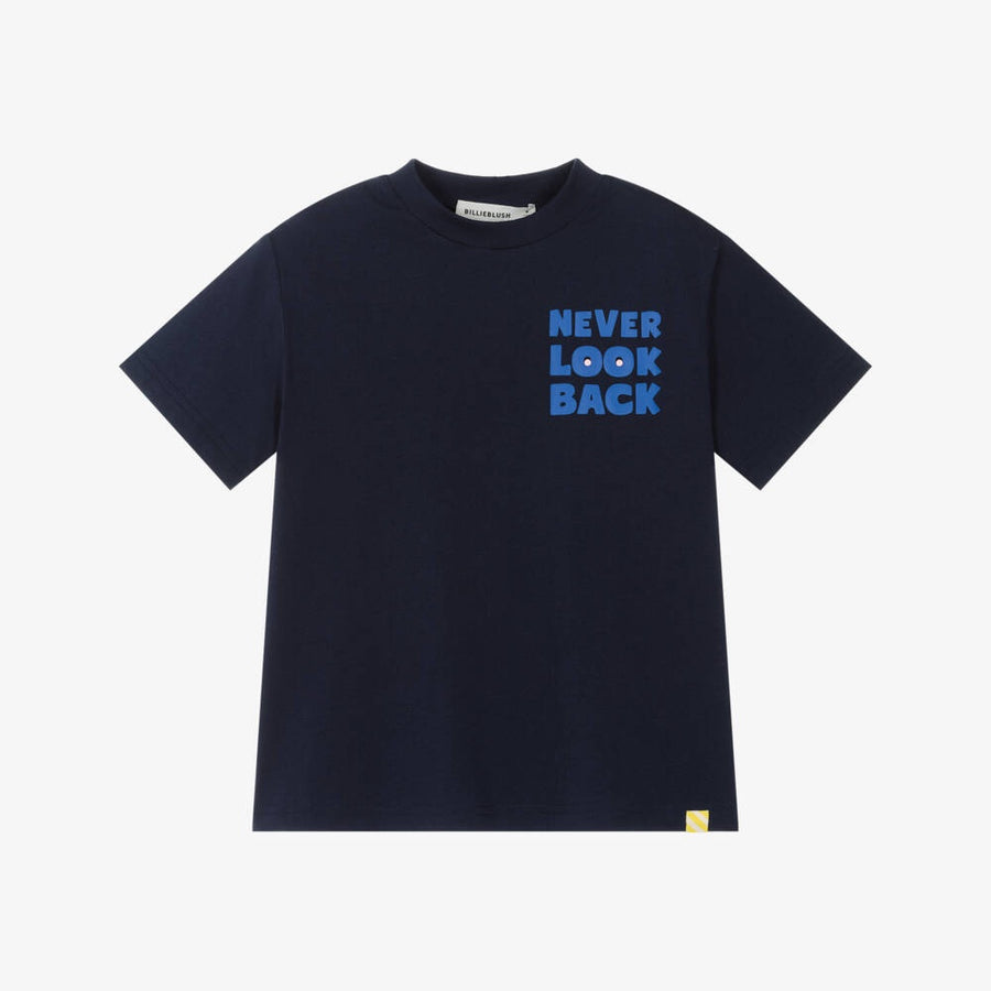 Billieblush Boys Navy Blue Dog Illustration Cotton T-Shirt