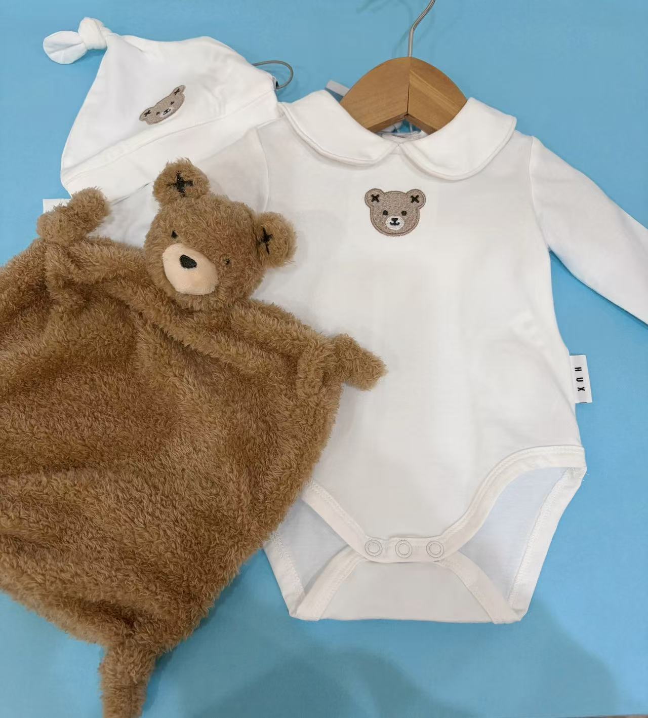 Huxbaby Baby's First Set - Romper Hat Comforter