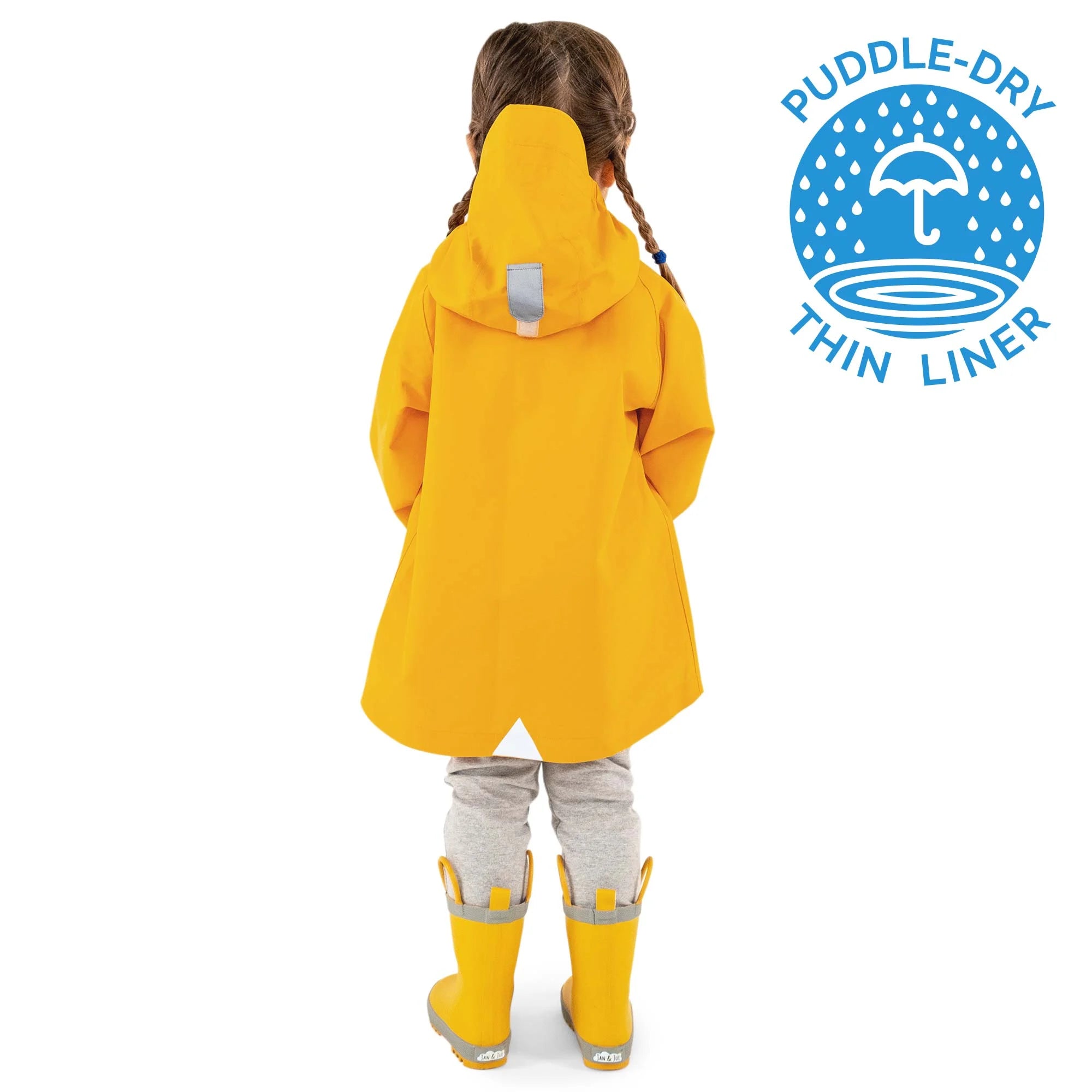 Jan & Jul Yellow | Kids Shell Jacket Puddle-Dry Waterproof Rain Jacket