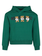 Moschino Kids Logo-Print Cotton Hoodie
