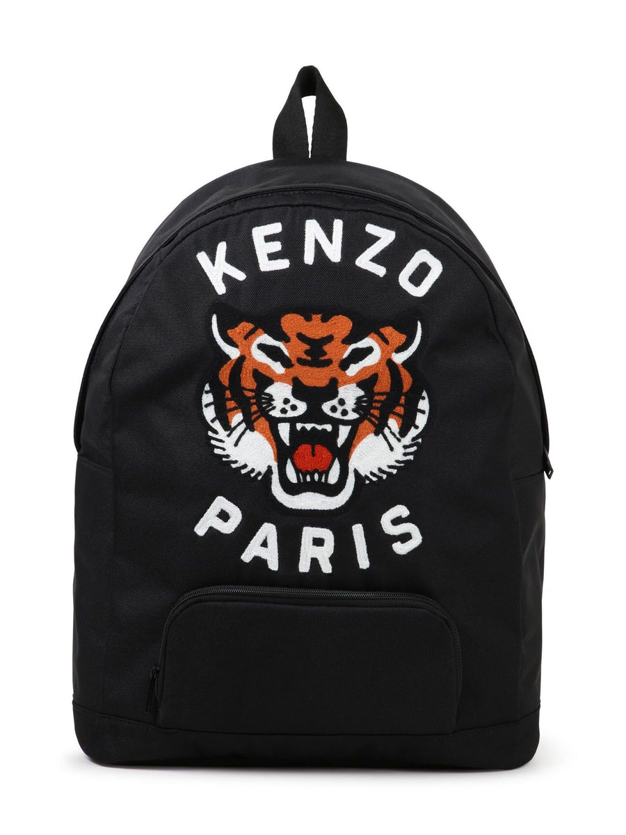 Kenzo Black Tiger Embroidered Backpack