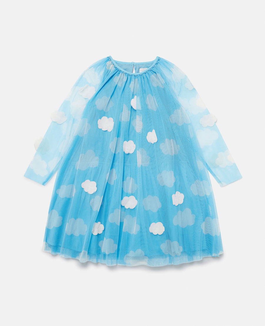 Stella McCartney Girls Blue Tulle Cloud Dress
