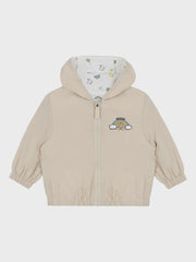 Moschino Baby Rainbow Logo Print Hooded Jacket