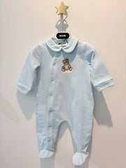 Moschino Baby LS Footie with Side Snap