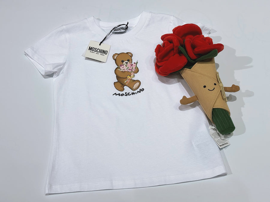 Moschino Girls Flower Bear Tshirt