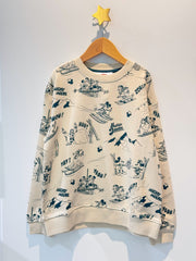 The Marc Jacobs Beige Sweatshirt with Mickey Skiing Print