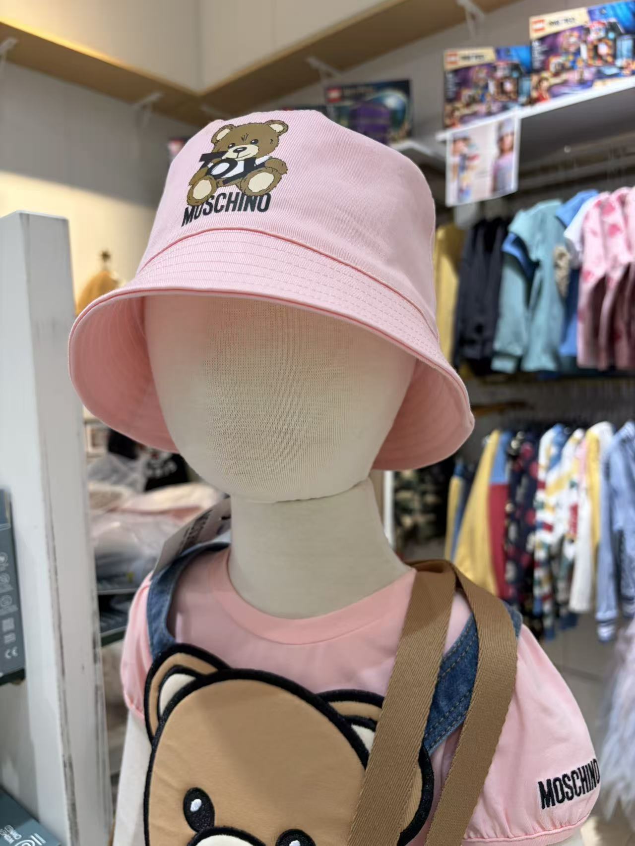 Moschino Baby Toy Teddy Bear Bucket Hat Gift Box Set