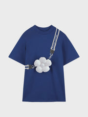 The Marc Jacobs Kids Blue flower-patch short-sleeve dress