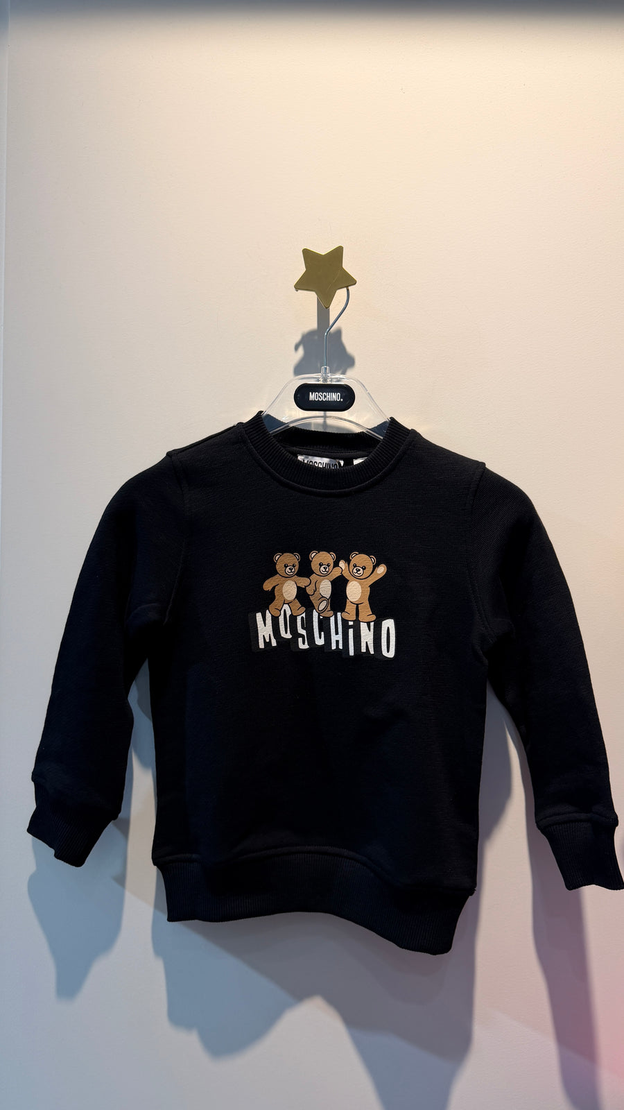 Moschino Black Cotton 3 Bears Logo Sweatshirt