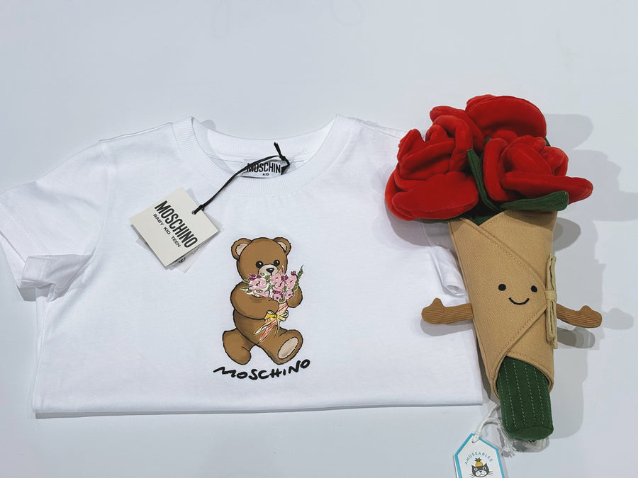Moschino Girls Flower Bear Tshirt