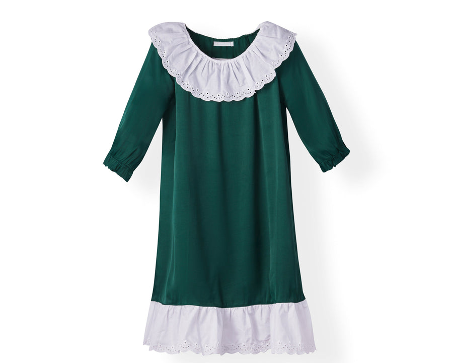 La Mimi Land Mi Ruffle Lounge Dress Emerald Green