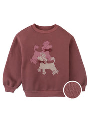 Gingersnaps Ethel Crew Neck Sweater with Poodle Print