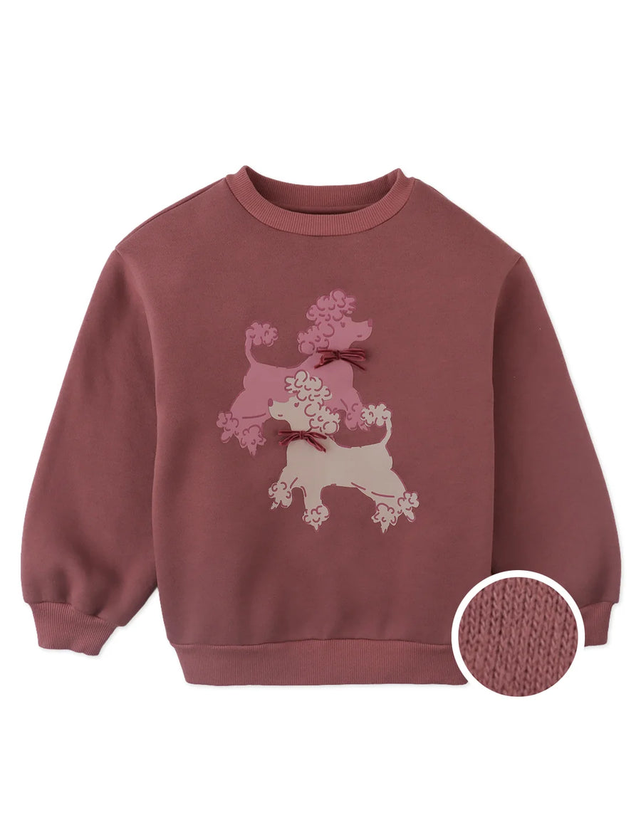 Gingersnaps Ethel Crew Neck Sweater with Poodle Print