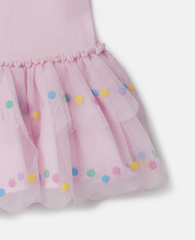 Stella McCartney Kids Confetti Dot Frilled Sleeveless Dress