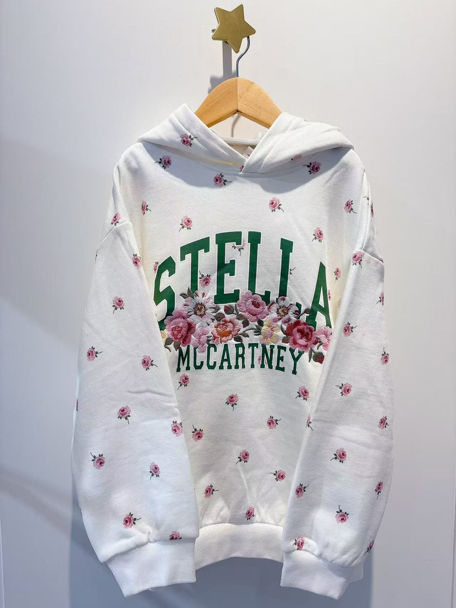 Stella McCartney Kids Girls Ditsy Roses Jersey Hoodie
