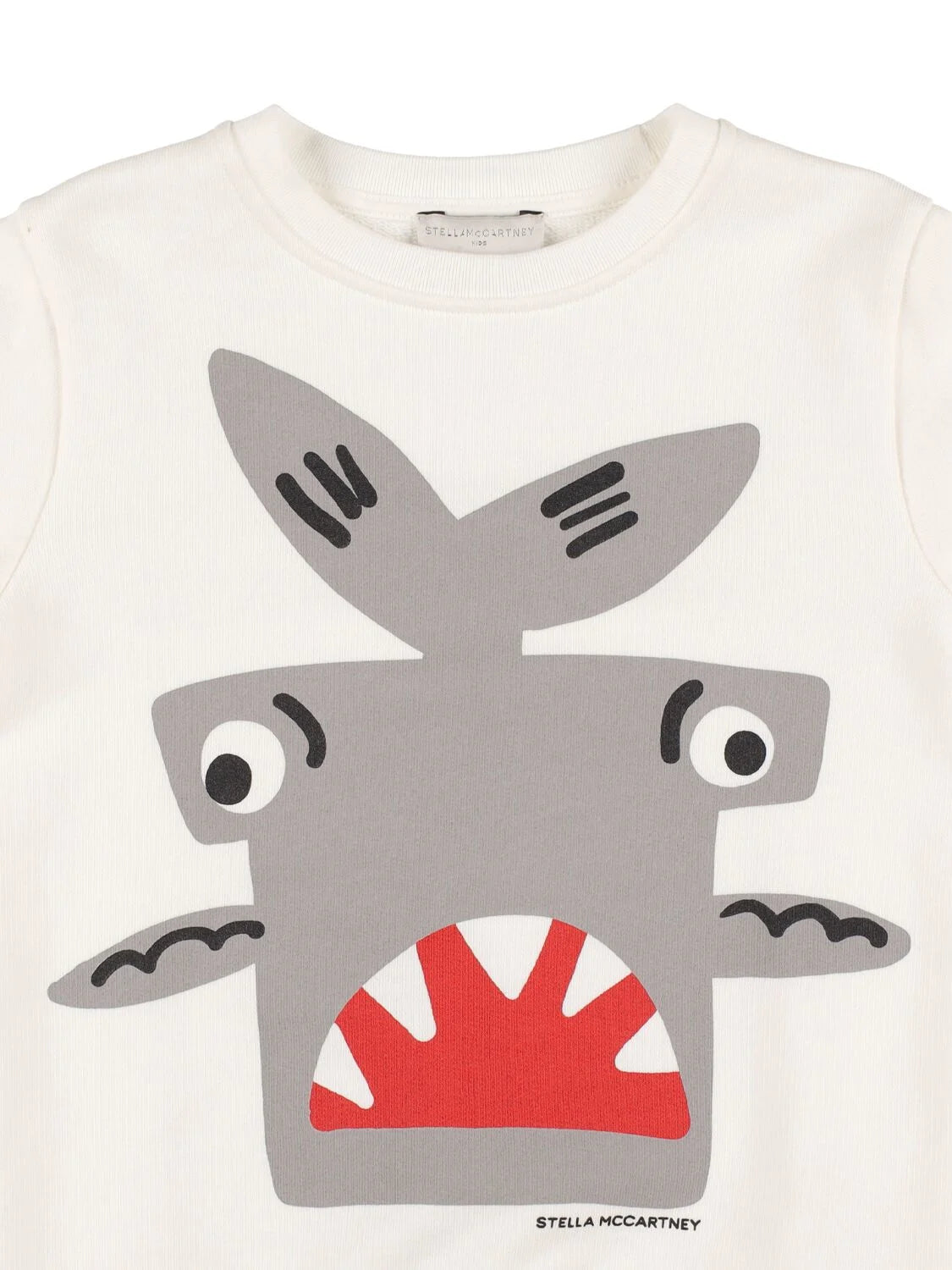Stella McCartney Shark Print Organic Cotton Sweatshirt