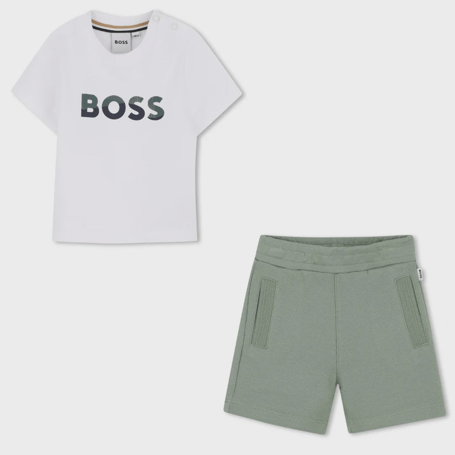 Boss Baby Green Logo Tee and Shorts Set