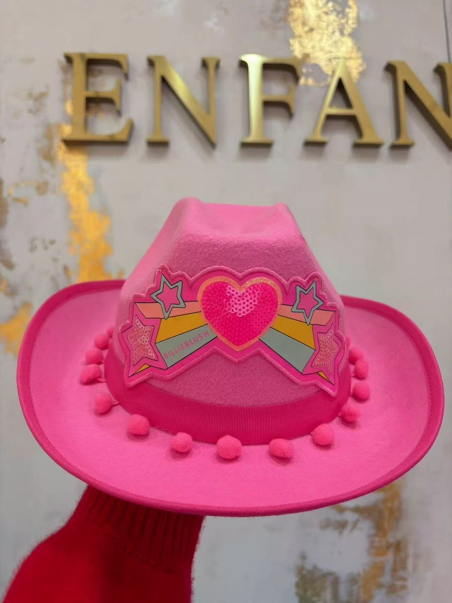 Billieblush Girls Pink Western Hat （In Store Only）