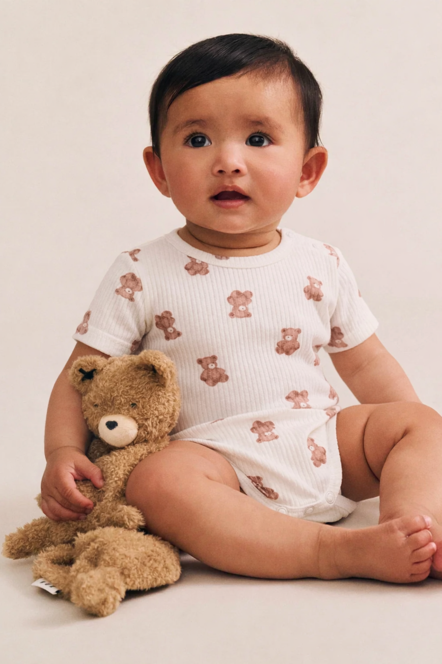 Huxbaby Beary Snuggly 2Pc Newborn Gift Set SS Onesie Comforter