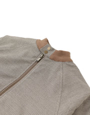 Gingersnaps Leonardo Micro-Houndstooth Harrington Jacket with Embroidered Detail