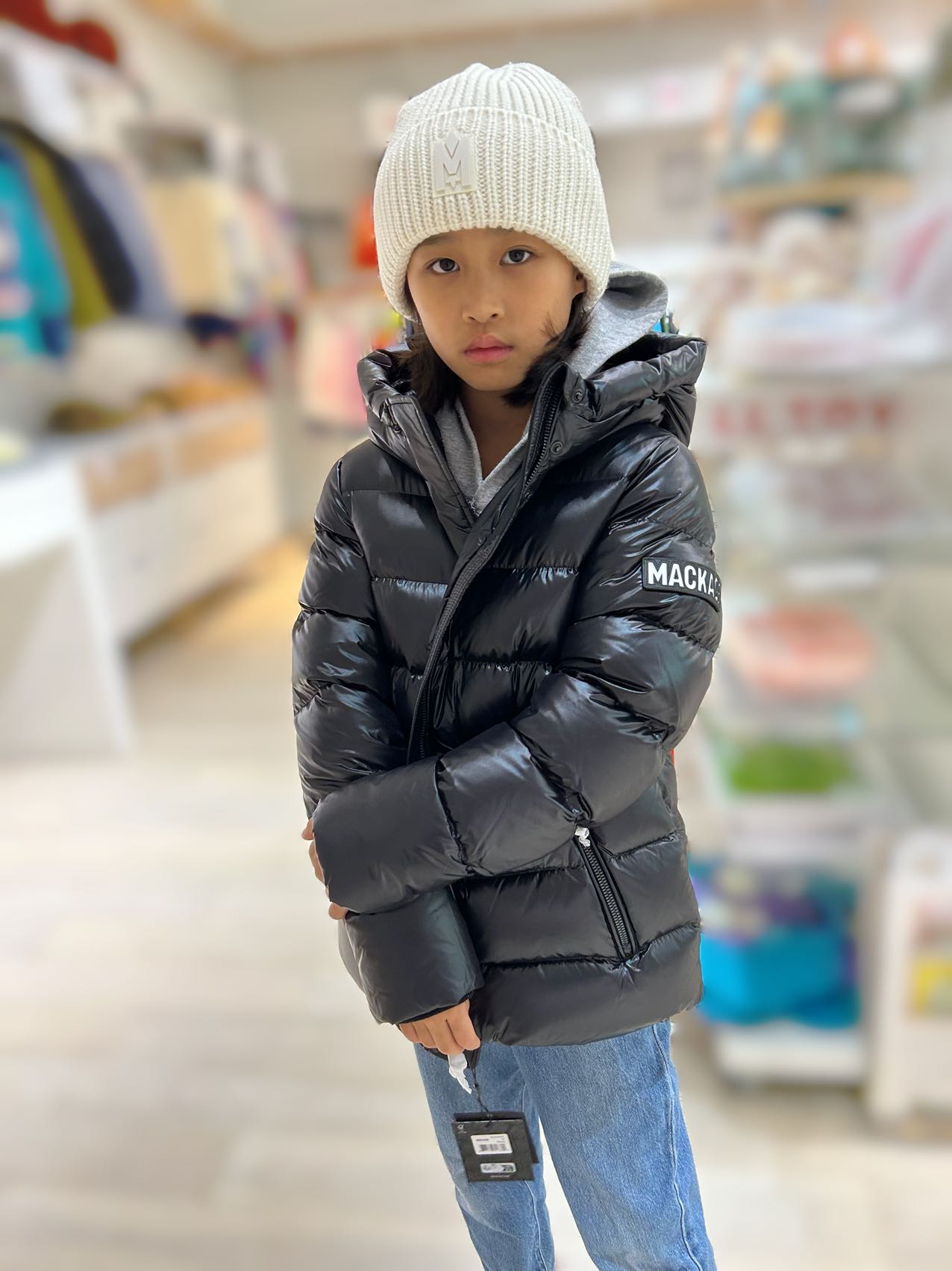 Mackage JUDE Hand-Knit With Ribbed Logo O/S – Enfance Baby & Kids
