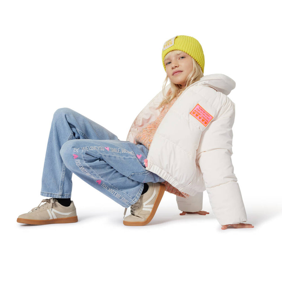 Billieblush Girls Blue Denim Pants With Words