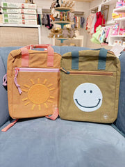 Lassig - Little Gang - Square Backpack Small GOTS - Little One & Me Carame / Olivel