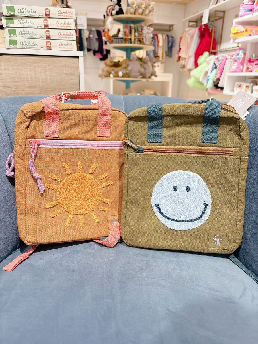 Lassig - Little Gang - Square Backpack Small GOTS - Little One & Me Carame / Olivel