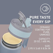 Asobu Aspen Pastel Pink Special Edition 20oz Bottle