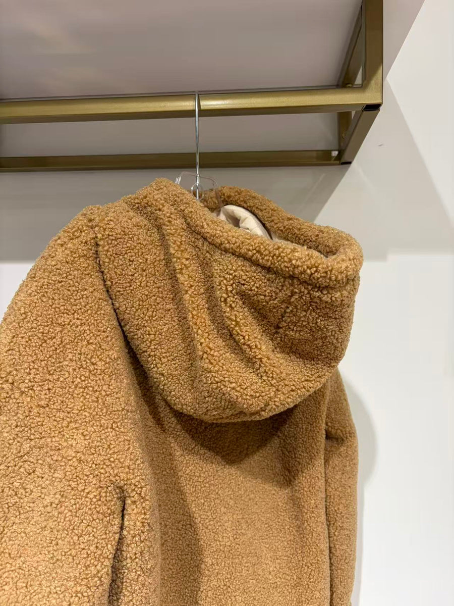 Moschino Hooded Fuzz Bear Jacket