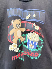 Moschino Kids Black T-shirt  with Film Theme Print