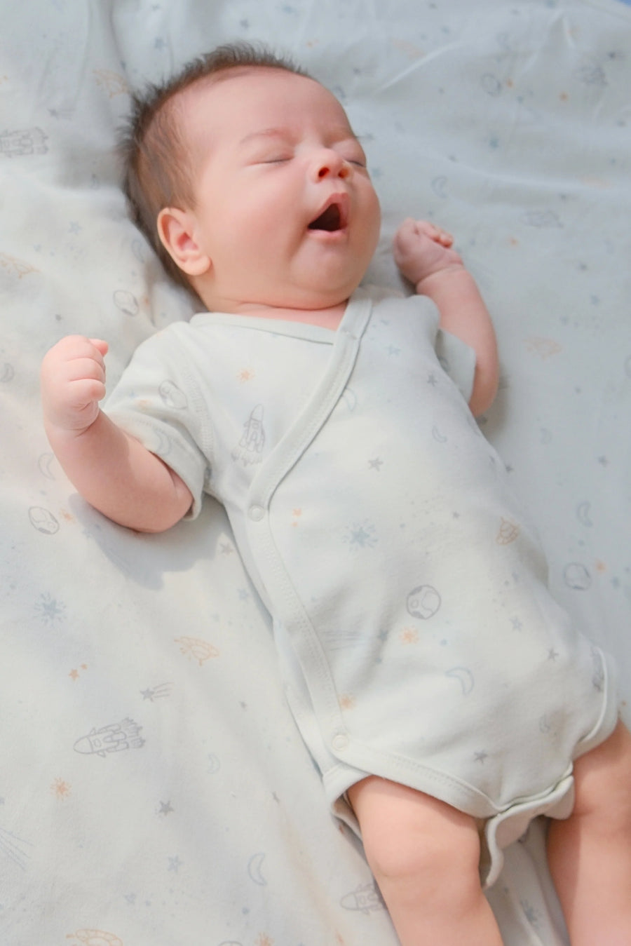 Norsu Organic Kimono Short Sleeve Onesie Space