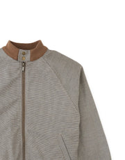Gingersnaps Leonardo Micro-Houndstooth Harrington Jacket with Embroidered Detail
