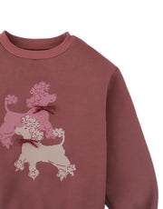 Gingersnaps Ethel Crew Neck Sweater with Poodle Print