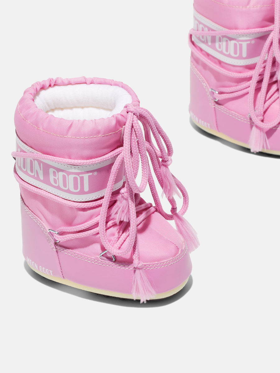 Moon Boot Baby Pink Icon Mini Nylon Boots 19/22