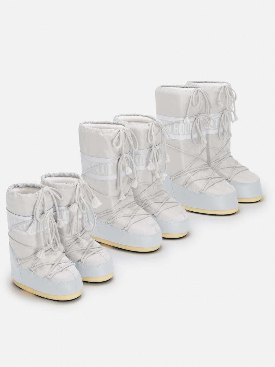 MOON BOOT ICON GREY NYLON BOOTS