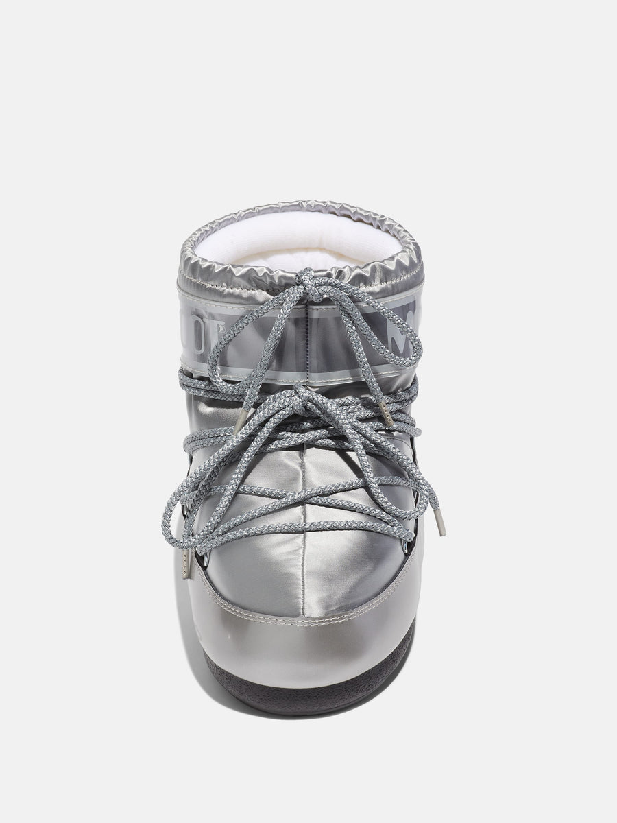 MOON BOOT MB ICON LOW GLANCE SILVER