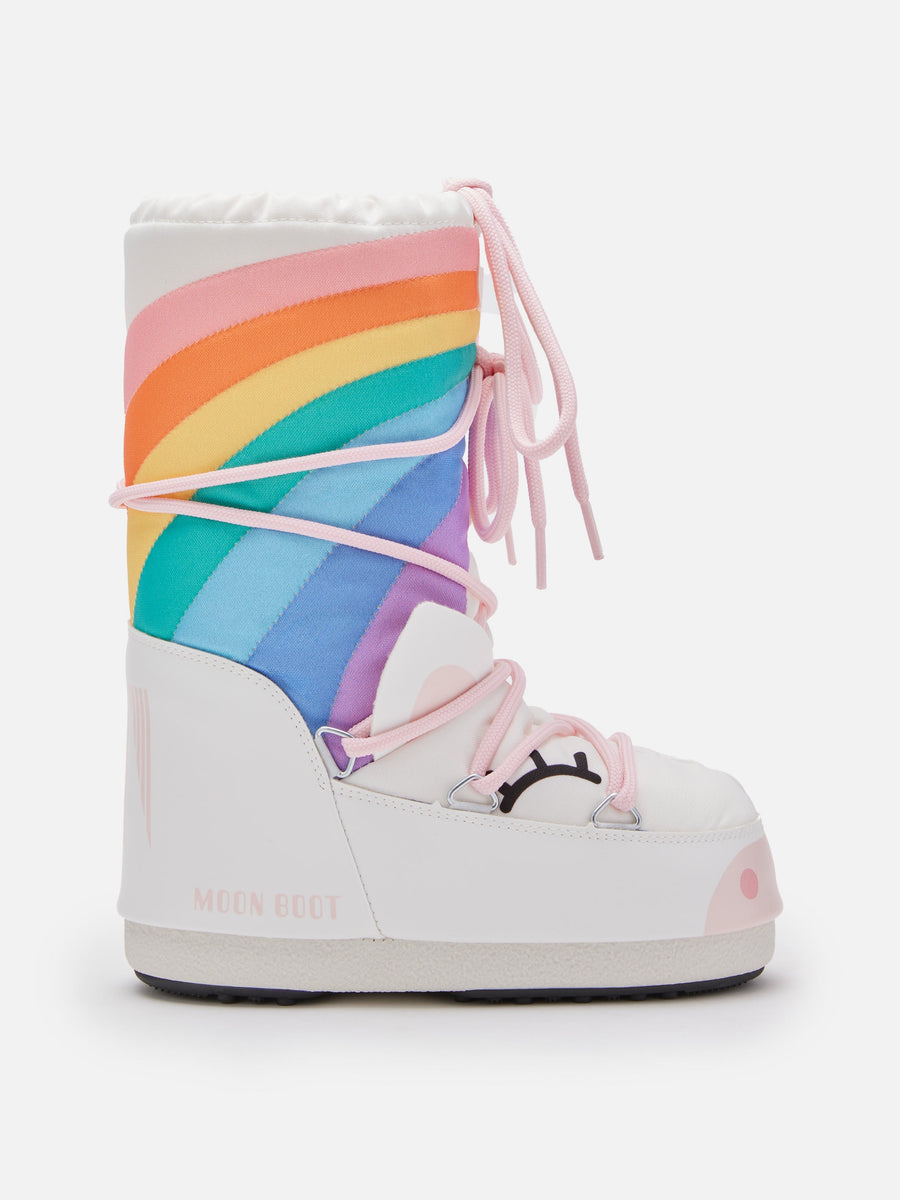 Moon Boot  ICON JUNIOR UNICORN WHITE BOOTS