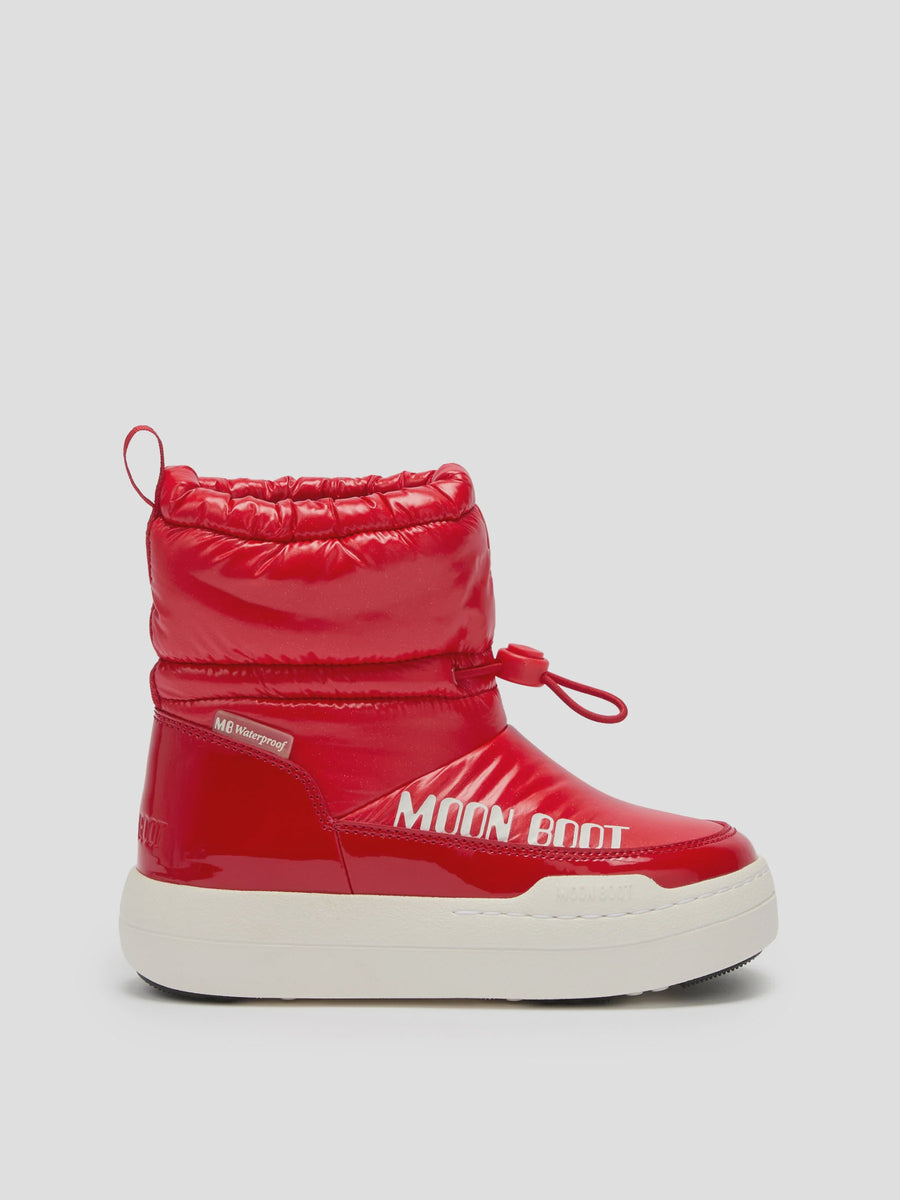 Moon Boot JUNIOR PARK TUBE MID GLITTER RED BOOTS