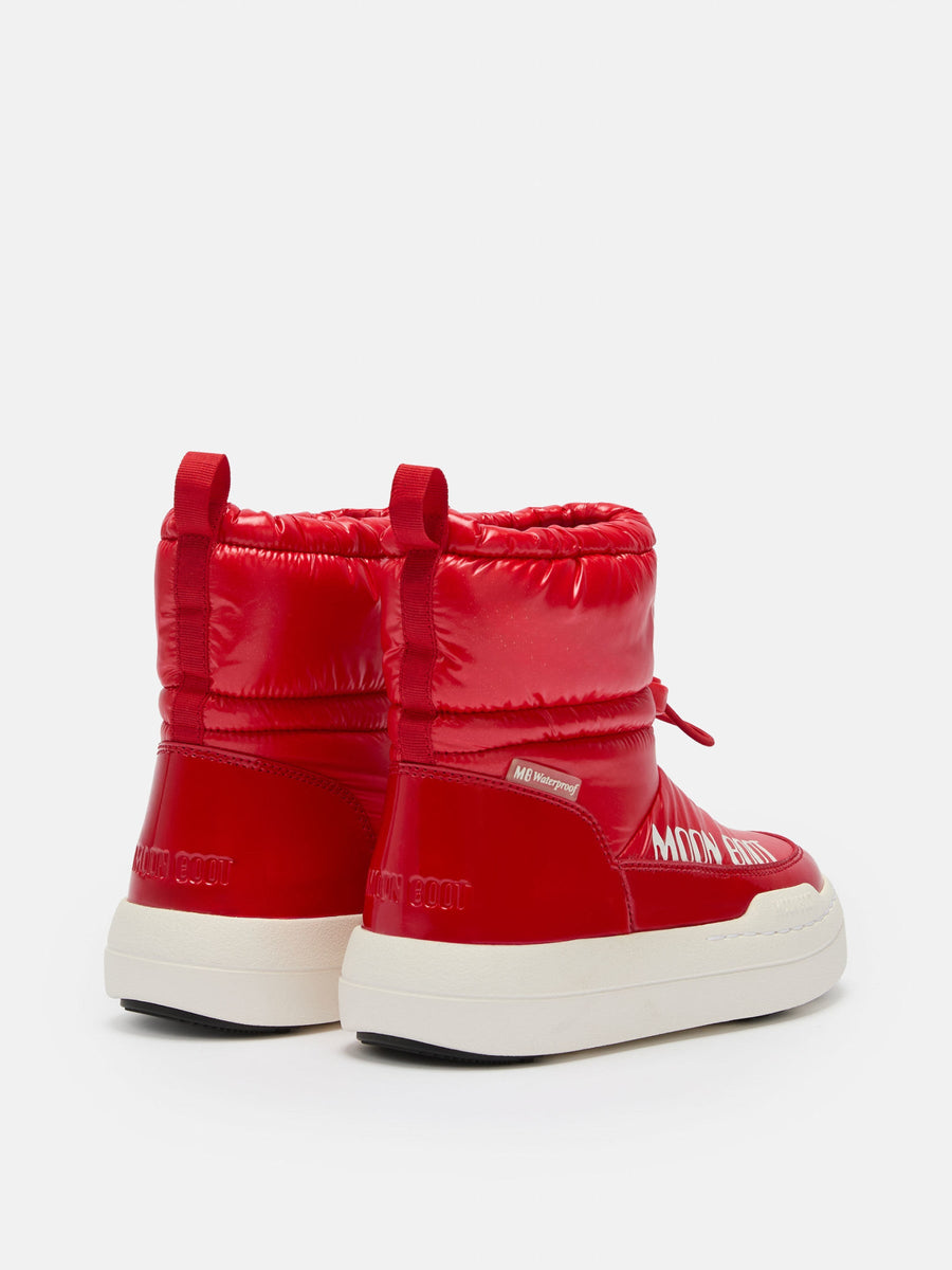 Moon Boot JUNIOR PARK TUBE MID GLITTER RED BOOTS