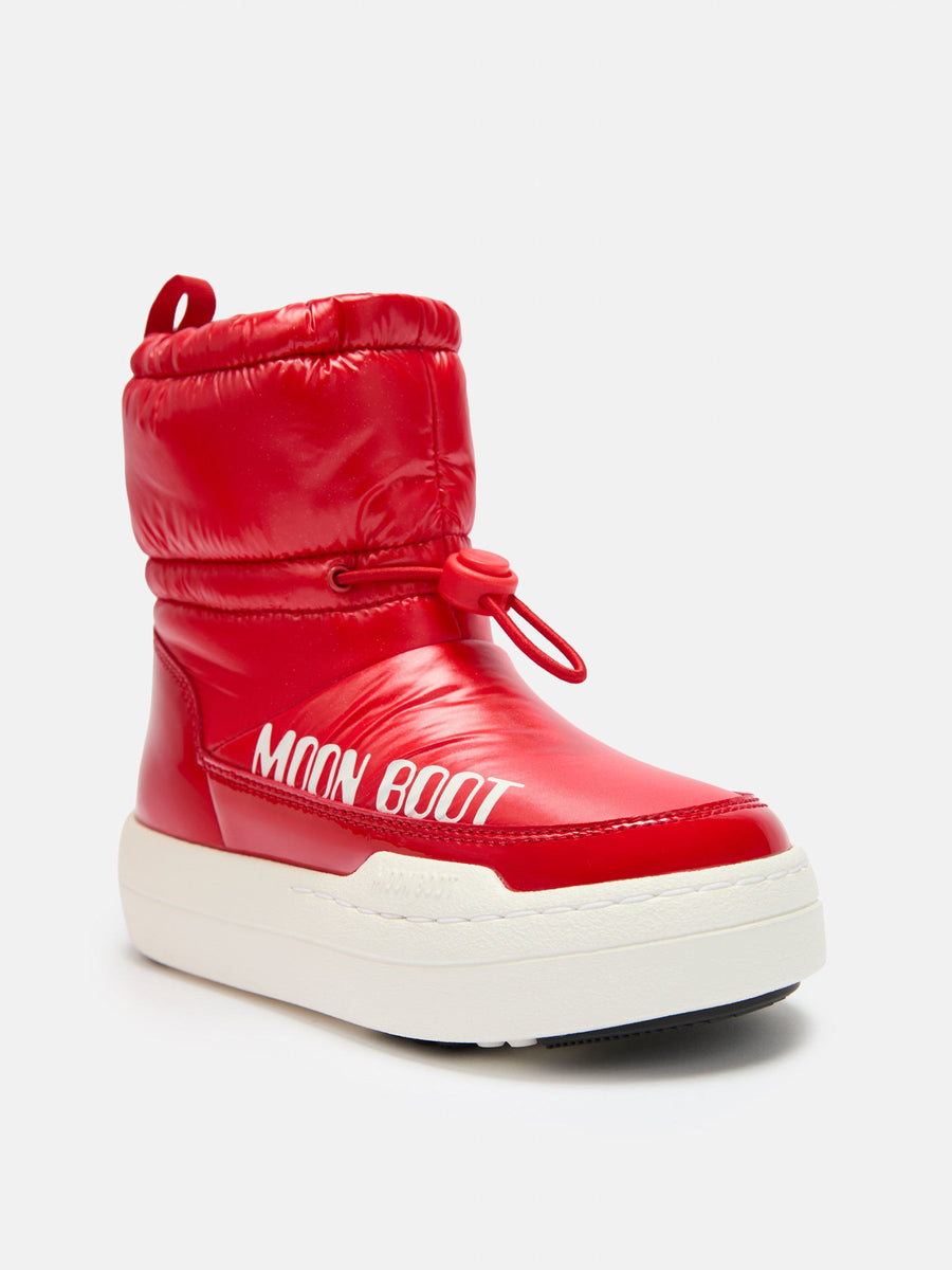 Moon Boot JUNIOR PARK TUBE MID GLITTER RED BOOTS