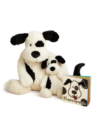 Jellycat Bashful Black & Cream Puppy