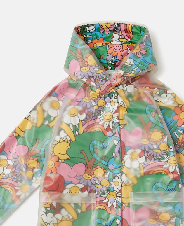 Stella McCartney Kids Earth Friends Print Raincoat