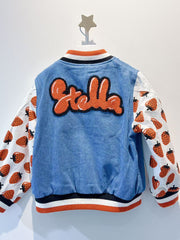 Stella McCartney Kids Girls Blue Denim Bomber Jacket