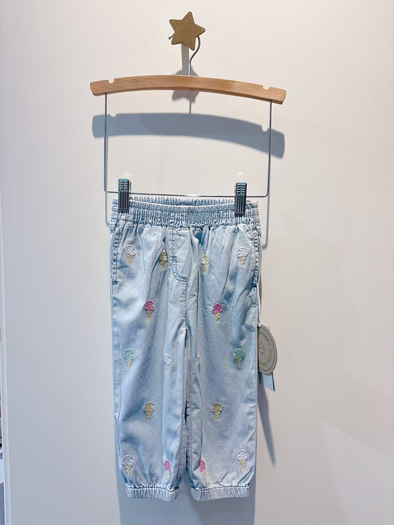 Stella McCartney Kids Girls Blue Chambray Trousers