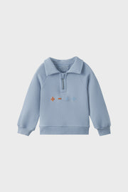 Norsu Organic Toddler Organic Fleece Zip-up Sweatshirt-Symbols