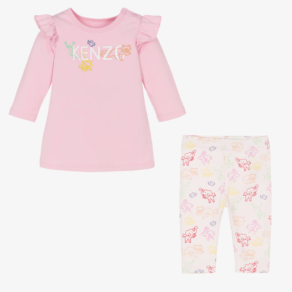 Kenzo Baby Girl Dress+Legging+Headband Gift Set