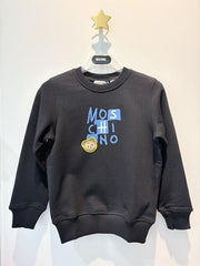 Moschino Kids Black Sweatshirt with Fun Logo
