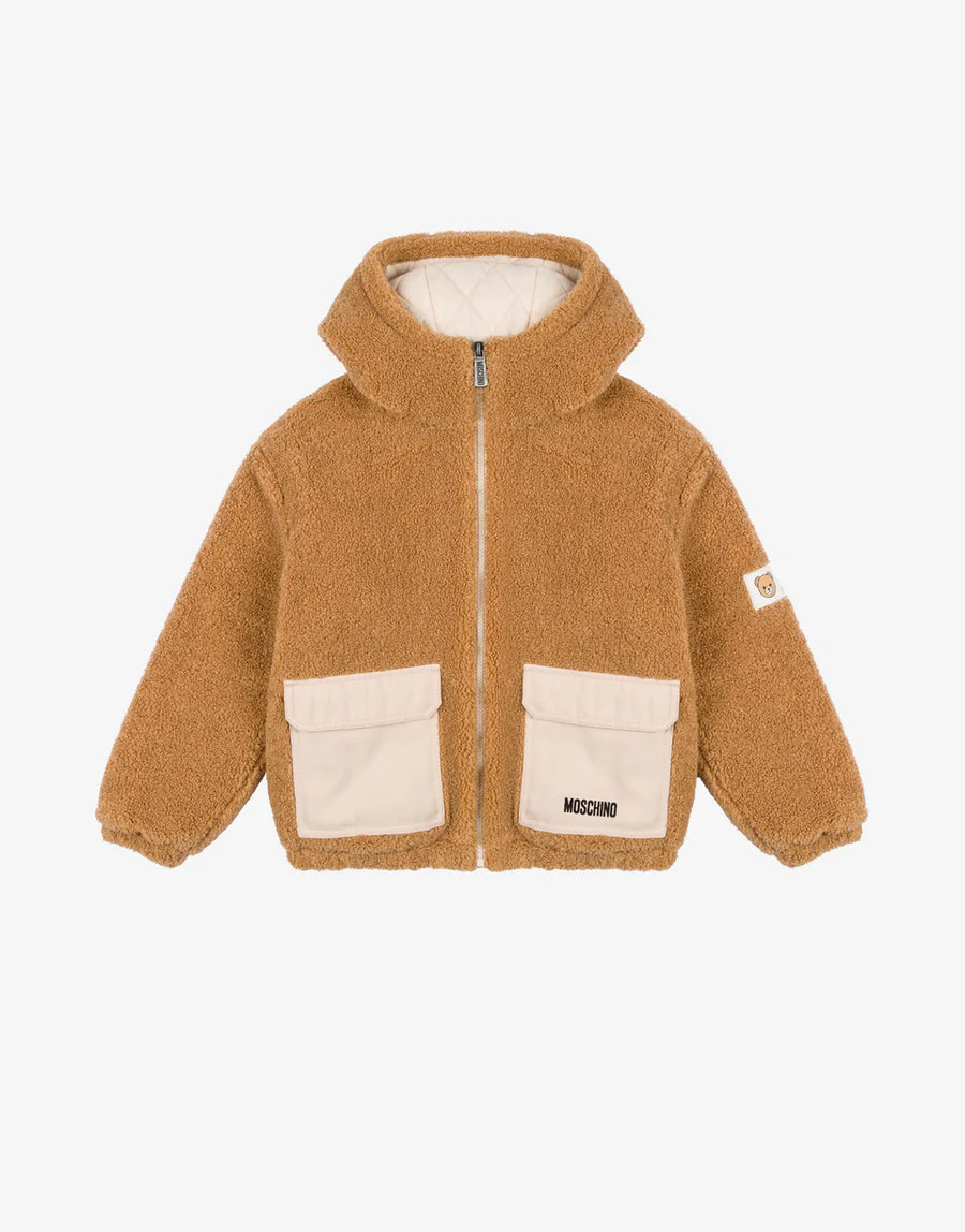 Moschino Hooded Fuzz Bear Jacket